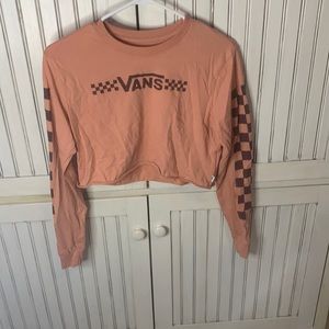 pink vans cropped shirt